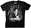 Dr. Doctor Who Collage Black T-shirt Tee