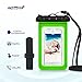HOMAR Universal Waterproof Case Bag for Apple iPhone 6s, 6 Plus. Best Water Proof, Dust Dirt Proof, Snowproof Pouch for Cell Phone up to 6 inches (Green)