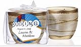 51Drxna2dlL. SL160  Baby Keepsake: Las Vegas Wedding Sign Personalized Elegant Scented Pottery Votive Candles   Unassemb