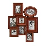 24 Distressed Finished Red Photo Picture Frame Clustered Collage