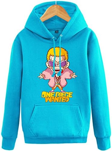 Unisex One Piece Fu Langming Hoodie Sweater Jacket (XXL, Lake blue)