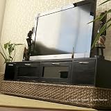 「アジアン家具 ウォーターヒヤシンスTV台 R699AT 幅155cm ~52型地デジ 液晶 プラズマ テレビ対応ローボード チークローボード」の画像
