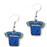 Seattle Seahawks Ladies Glitter Jersey Earrings at Amazon.com