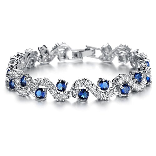 LOVE Beauties Titanium Cubic Zirconia Stone Bracelet Simple Korean Style in a Gift Box