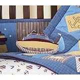 Beansprout Nautical Patch Pillow, Denim