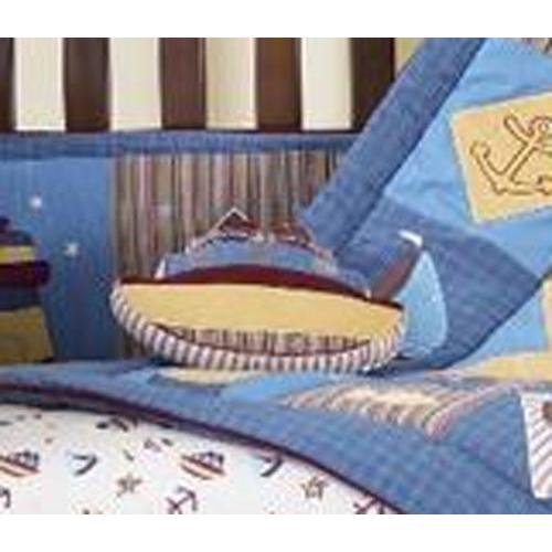 Beansprout Nautical Patch Pillow, Denim