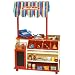 Wooden Mini Market Grocery Store Lemonade Stand, Checkout with Canopy, Cash Register, Shopping Basket, Groceries