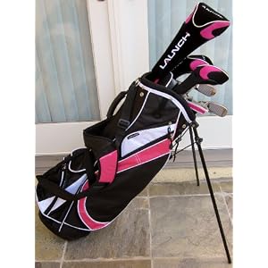Click here to see all customer reviews now Ladies Complete Golf Clubs Set for Petite Women 5'0-5'5 Tall Driver, Fairway, Wood Hrbrids, Irons, Putter, Bag