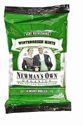 Newman's Own Organics Mints, Wintergreen, 4-Count Rolls (Pack of 6)