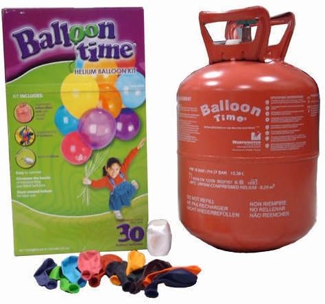 GasePartner Helium Tank, Balloon Time With 30 Balloons by GasePartner