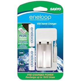 Buy Sanyo NEW 1500 eneloop 2-AA Ni-MH Pre-Charged Rechargeable Batteries with USB... now!