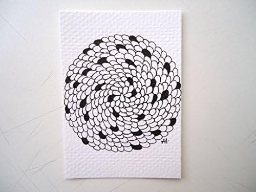 Untitled Black and White, Original Mini Painting ACEO