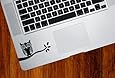 Owl on Branch - Trackpad / Keyboard - Vinyl Decal (Black)