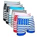 Crazy Cool Men's American Flag Seamless Boxer Briefs Underwear 6-Pcs, One Size