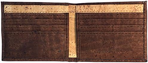 LE TROMPETTISTE Men's Cork Billfold Wallet Brown/Natural