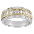 14K Two-Tone Gold Diamond Ring/Band - 1.00 Ct.
