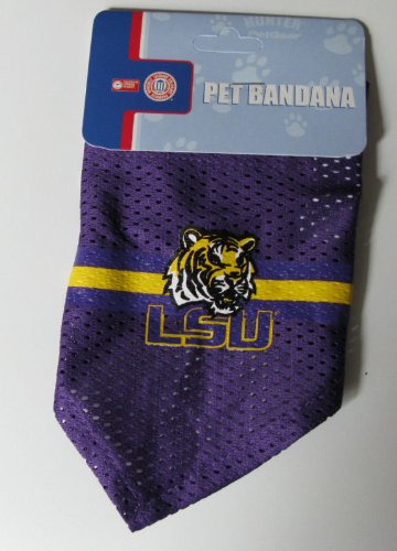 Louisiana State University LSU Tigers Pet Dog Football Jersey Bandana S/M