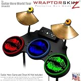 Big Kiss Colors Skin by WraptorSkinz fits Guitar Hero 4 World Tour Drum Set ....