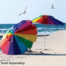 Rainbow 8' Beach Umbrella with Carry Bag - Towa Umbrella