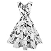 VVTAN Women's Classy 1950s Vintage Rockabilly Swing Floral Party Cocktail Dress