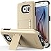 Galaxy S6 Case, VENA Legacy [Dual Layer Protection |Shock Absorption] Heavy Duty Cover with Kickstand [+1 HD Clear Screen Protector] for Samsung Galaxy S6 2015 (Champagne Gold & Black)
