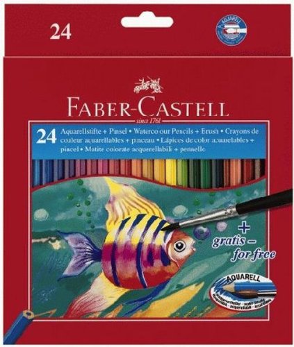 Faber-Castell 114425 - Farbstift Kinder Aquarell 24er Kartonetui