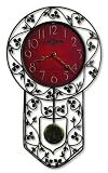 Howard Miller 21' Wrought Iron Pendulum Clock w/ Gold Numerals 625-375