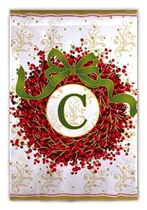 Berry Wreath Garden Flag - C