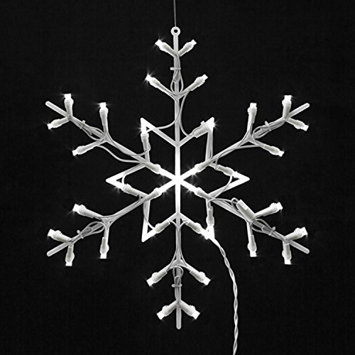 Vickerman lighted led snowflake christmas window silhouette decor…