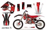 Amr Racing KTM C8 Mx Dirt Bike Graphic Kit - 1990-1992: Carbon X: Red