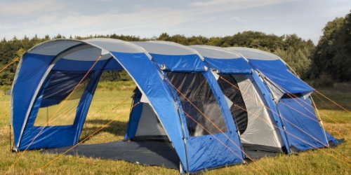 Modernes 2 Kabinen Tunnelzelt großer Eingangsbereich