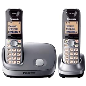 Panasonic KX-TG6512EM DECT Twin Digital Cordless Phone Set - Silver