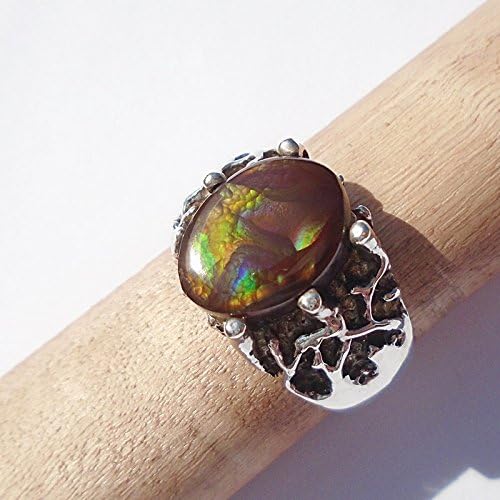 Mexican Fire Agate Sterling Silver Ring Size 10