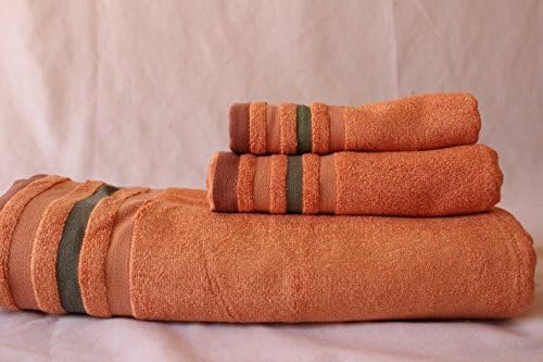 AmeriBamboo 100% High Quality Bamboo Fiber 600 GSM 3-Piece Towel Set (Orange)