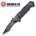 Jim Wagner Folder, Black FRN Handle, Serrated
