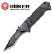 Jim Wagner Folder, Black FRN Handle, Serrated