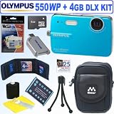 Olympus Stylus 550WP 10MP Waterproof Digital Camera + 4GB Deluxe Accessory Kit