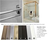 Oil Rubbed Bronze Sliding Frameless Shower Door Double Towel Bar Kit - 24 long