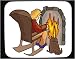 Decorated Mouse Pad with man, body, individuals, fireplace, individual, chair, mammal...