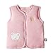 Monvecle Baby Cotton Warm Vests Unisex Infant to Toddler Padded Waistcoat Pink Bear 9-12M