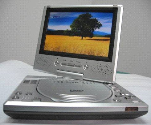 Feastronics 7 Multiregion Swivel Screen Portable DVD Player with Dual Digital (Freeview, DVB-t) and Analog TV Tuners and Recorder, Nintendo Retro Games Player with 300 Games + free headrest bag
