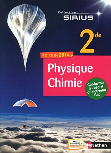 Manuel Physique chimie 2nde edition Sirius NATHAN 2014 corrigé