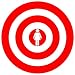 Woman in Center of a Target - 24H x 24W - Peel and Stick Wall Decal by Wallmonkeys