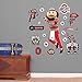 Fathead NCAA Ohio State Buckeyes Ohio State Buckeyes: Brutus Buckeye Mascot Fathead Jr - Large Officially Licensed Removable Wall Decal