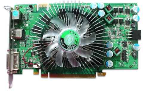 Point of View Nvidia GeForce GF9600GT Grafikkarte (PCI-E, 1024MB GDDR3 Speicher, Dual DVI-I, TV-Out, 1 GPU)