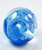 Murano Glass Perfect Surfing Ocean Wave XL Paperweight