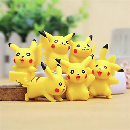 6pcs/lot PVC Pokemon Pikachu Action Figure Toy Collector's Edition Model Kids Birthday Gifts