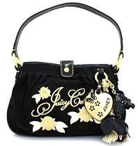 Juicy Couture Small Black Beatrice Terry Hobo Bag