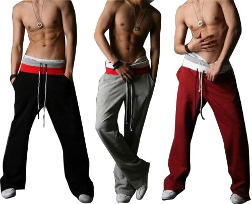 Gaorui Men Casual Sport Pants Harem Training Dance Baggy Jogging Trousers Slacks