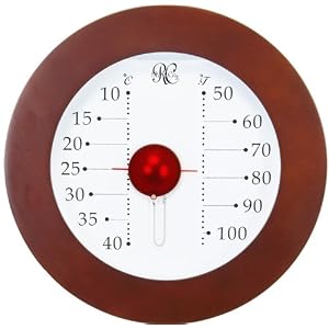 River City Clocks Wall Mount Galileo Thermometer with Red Float - 11.5 Inch Diameter -...